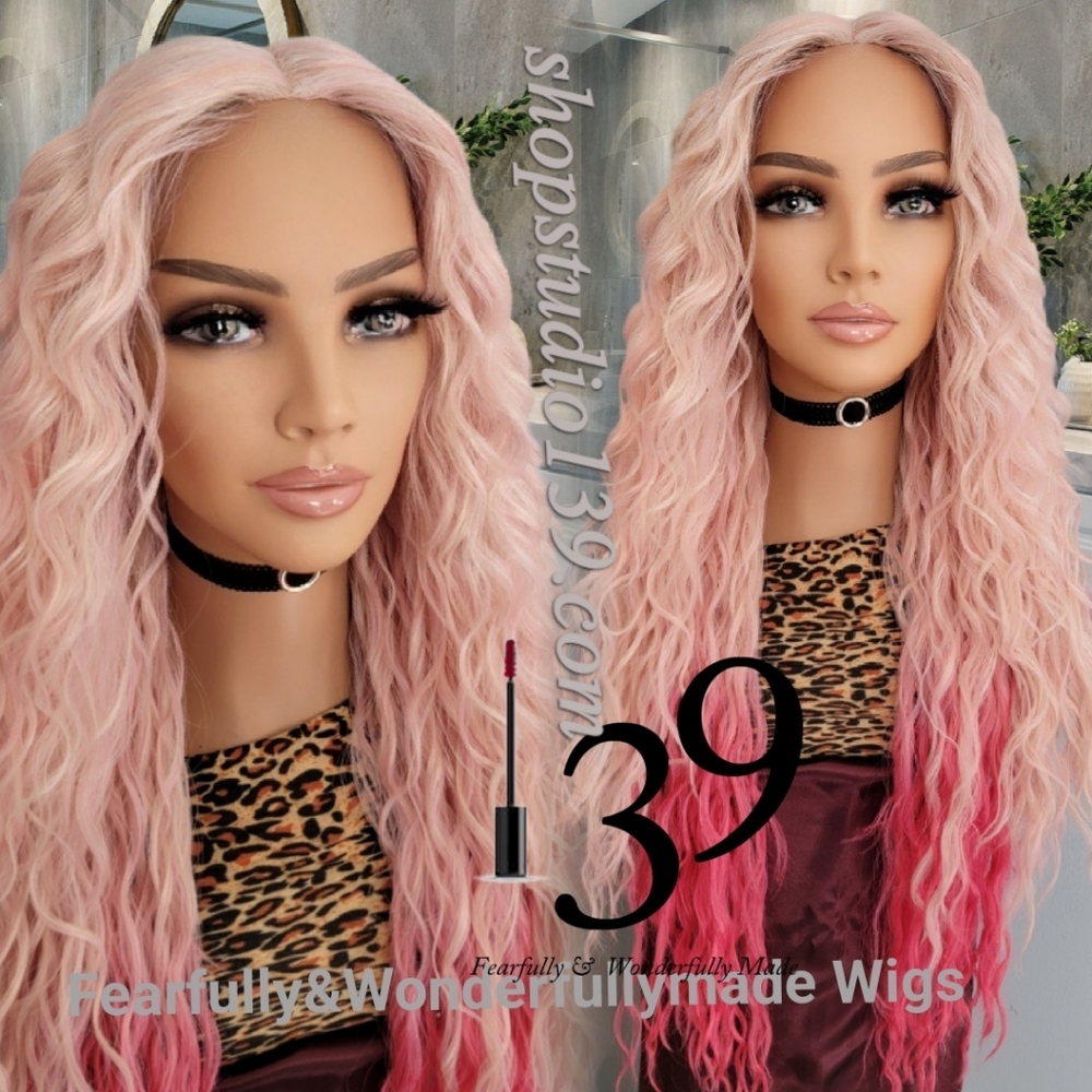 Sexy pink water wave non lace wig perfect for all skin tones